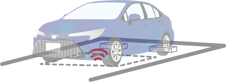 センサーが車両を検知し課金開始