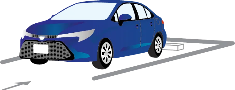 AUTOSTANDのアームがDOWNしたことを確認し入庫