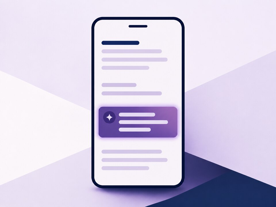 スマートフォン上に回答文が表示されるテキスト案内のイメージ